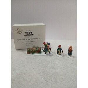 Dept. 56 Heritage Village Collection "Bringing Home the Yule Log" 55581